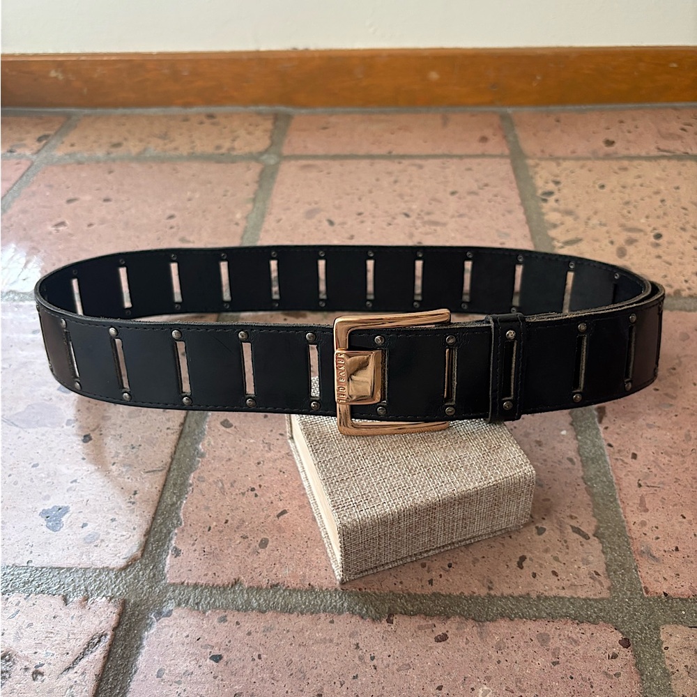 Ted Baker Rose Gold & Leather Belt
